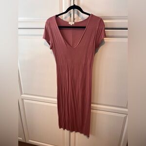 See You Monday Dusty Rose Midi Dress